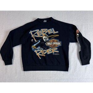 Vintage 1987 Harley Davidson Rebel Rider James Dean Sweatshirt Large ** RARE **